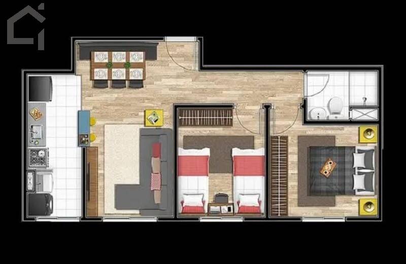 Apartamento, 2 quartos, 46 m² - Foto 21